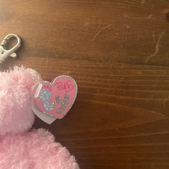 Ty Pinkys Dazzler Key Clip Pink Bear (Metal Clip)‎ - Picture 4 of 7
